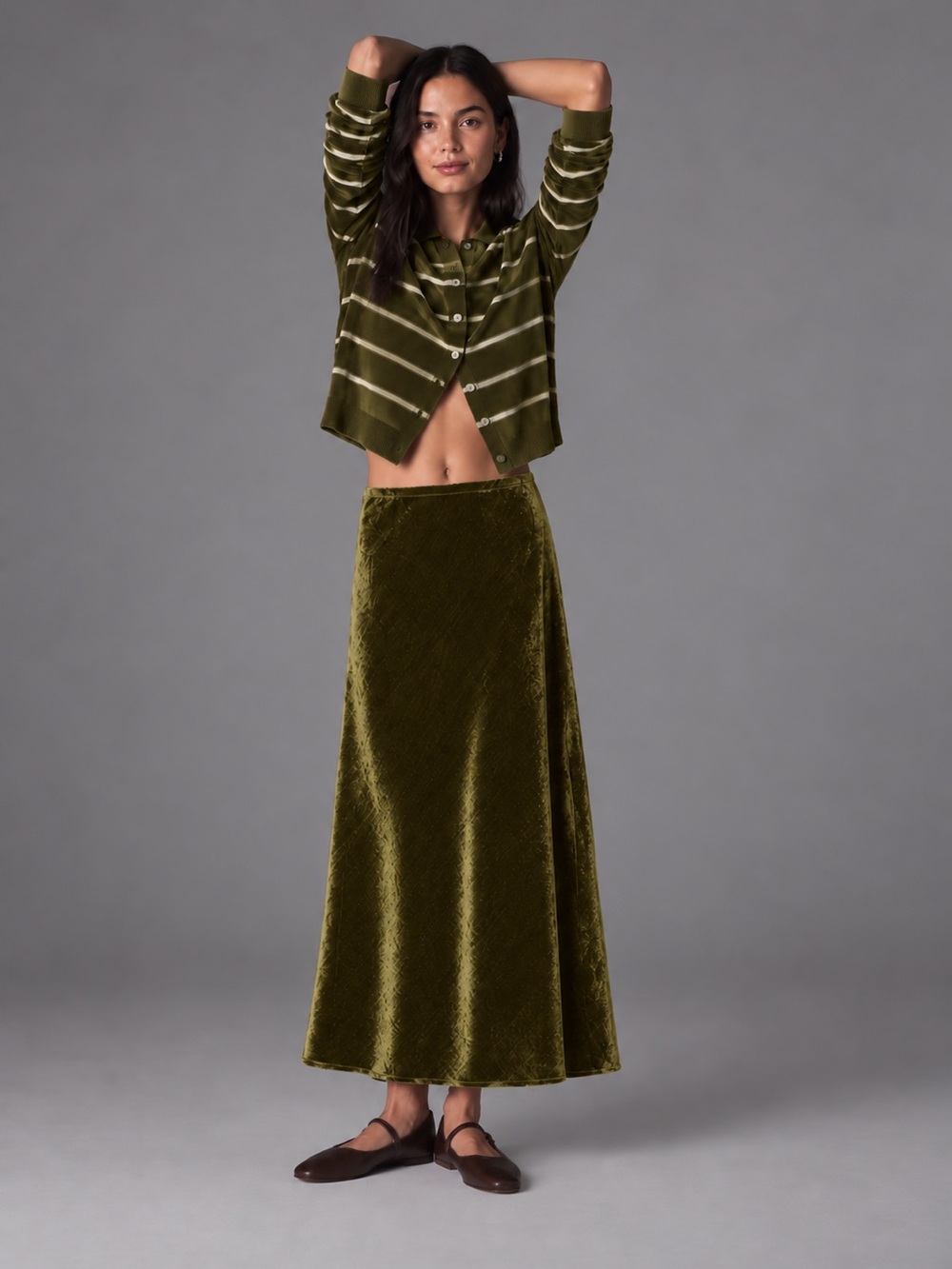 NWT Bryn Walker Maltiinto Velvet Maxi Skirt XL A-Line Boho Lagenlook fall